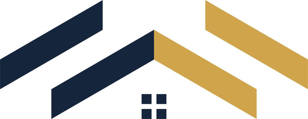 Haus-Logo mit geometrischen Formen